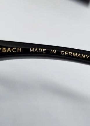 Maybach чоловічі сонцезахисні окуляри каплі люксові чорні однотонні в сріблястому металі8 фото
