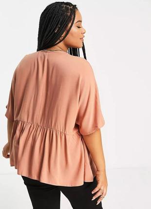Asos curve стильная вискозная блузка большого размера, xxxl/xxxxl3 фото