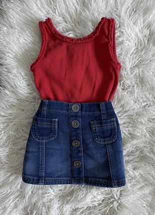 Юбка джинсовая детская пуговицы next