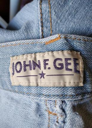 Голубые женские джинсы прямого кроя от john6 фото