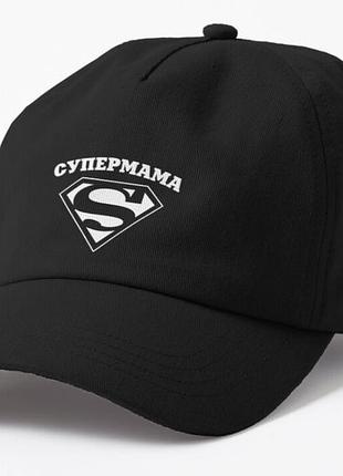 Кепка жіноча з принтом супер мати для матусі