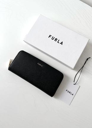 Furla leather zip-around continental wallet жіночий брендовий шкіряний гаманець кошельок шкіра фурла на подарунок дівчині на подарунок дружині