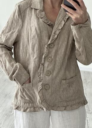 Пиджак жакет куртка льняная лен вискоза zara1 фото