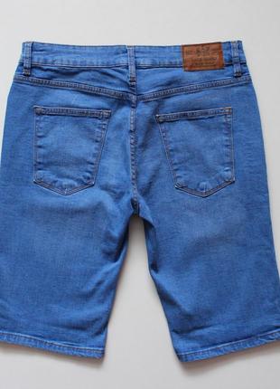 Чіткі джинсові стрейчеві скіні (skinny) шорти в соковитому кольорі від river island7 фото