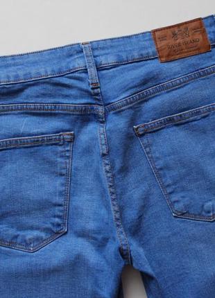 Чіткі джинсові стрейчеві скіні (skinny) шорти в соковитому кольорі від river island8 фото