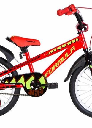 Велосипед 18" formula wild  червоно-чорний з салатним1 фото