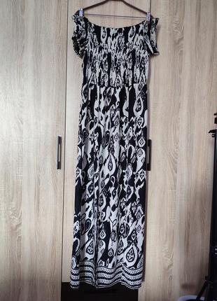 Гарненький довгий сарафан сукня платье плаття розмір 50-521 фото