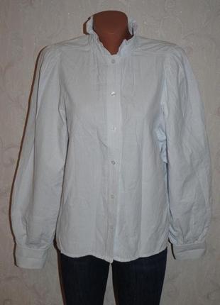 Рубашка в полоску с объемными рукавами "h&m"2 фото