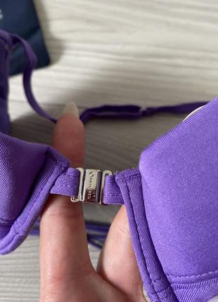 Лиф верх от купальника бра фиолетовый шнурки поролон3 фото