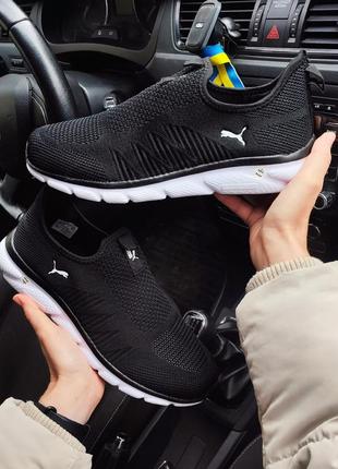 ❗️sale чоловічі сліпони puma чорні з білим5 фото