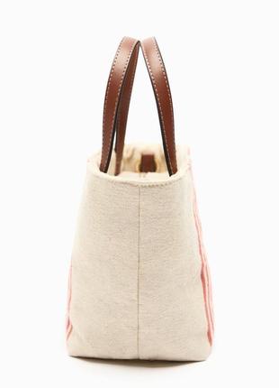 Сумка жіноча невелика тексильна сумка-шоппер zara new4 фото