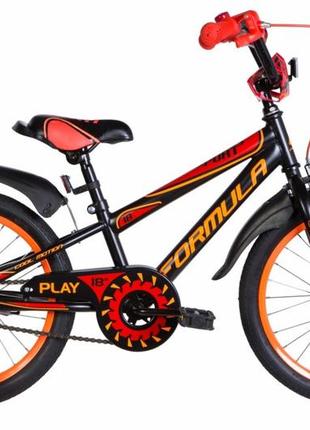 Велосипед 18" formula sport чорно-червоний з помаранчевим (матовий)