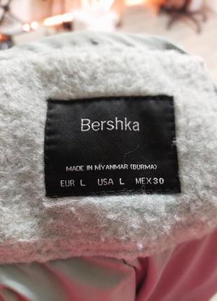 Жіночне вовняне пальто bershka, міді, оверсайз, зима-осінь, небесного кольору, блакитне, світло-блакитне, кольору вранішнього неба3 фото