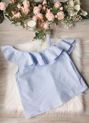 Летняя голубая блуза топ h&m