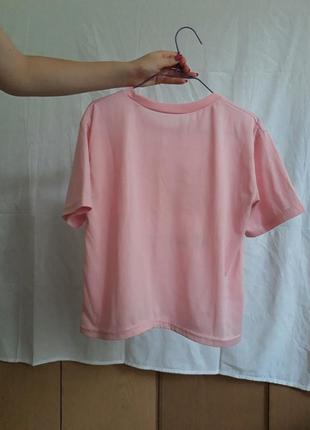 Базовая розовая футболка2 фото