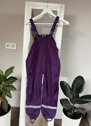 Дождевые брюки с подкладкой грязеприф фиолетовый 128