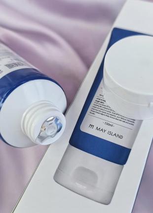 Зволожуюча пінка з 4 видами гіалуронової кислоти M may island 7 days🩵💙💜 secret 4d hyaluronic cleansing foam4 фото