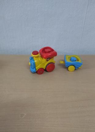 Паровозик с вагончиком, звук, свет