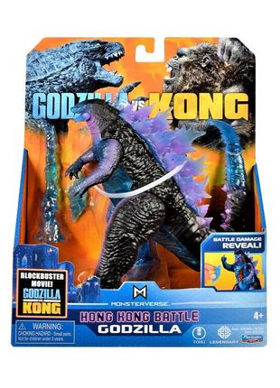 Фигурка godzilla vs. kong – годзилла с боевыми ранами и лучом 15 cm tzp125