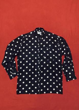 Винтажная шелковая рубашка с широким рукавом цветочный принт оверсайз швейцария р 36-384 фото