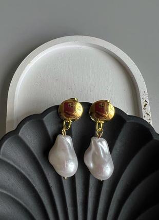 Серьги из барочных жемчужин