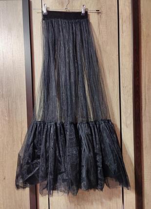 Юбка фатин чорна