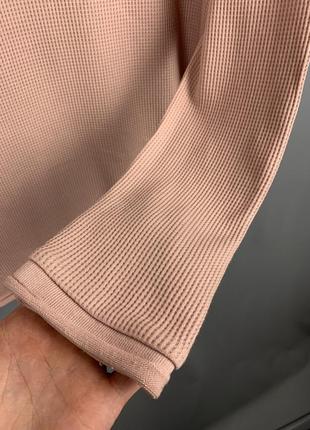 Bershka текстурний вафельний лонгслів кофта 3