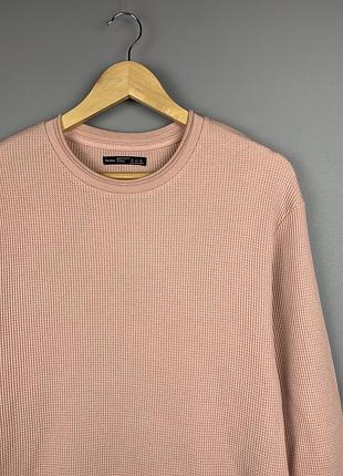 Bershka текстурний вафельний лонгслів кофта 2