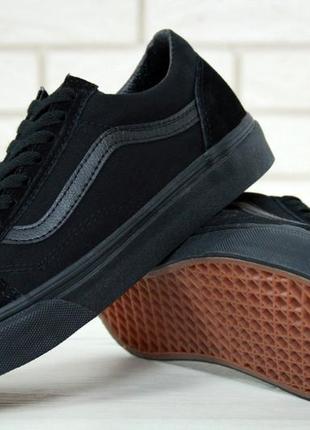 Замшевые, черные кеды vans old skool, натуральная замша, наложенный платеж8 фото