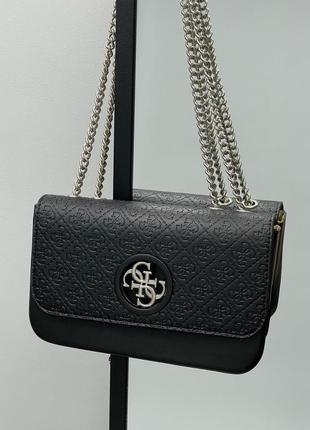 Сумка guess zadie total black