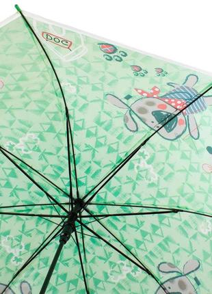 Зонт-трость детский полуавтомат torm зеленый3 фото