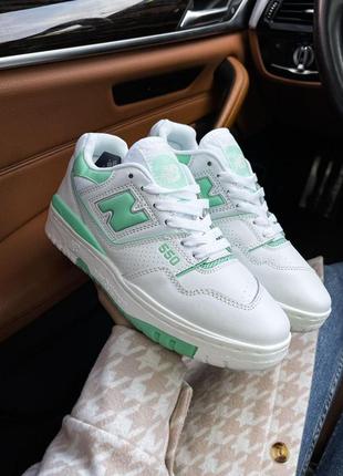 Мужские кроссовки new balance 550 green white скидка sale / smb