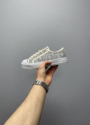 Кроссовки женские walk’n dior sneaker «beige»7 фото