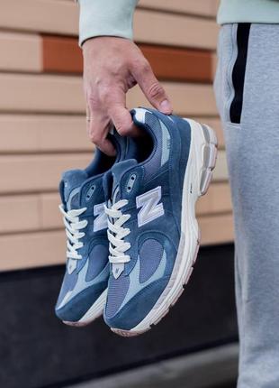 Мужские кроссовки new balance 2002r blue white 41-42