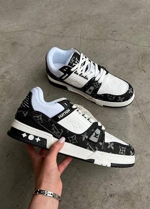 Стильні кросівки trainer sneakers black white чорно-білі