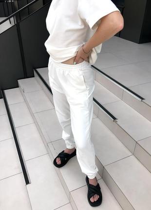 Женский спортивный костюм белый премиум качества