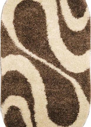 Ковер с длинным ворсом karat fantasy 12506/98 0.80x1.50 м овальный коричневый