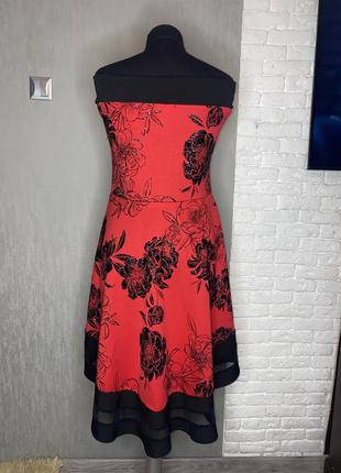Коктейльное платье с обнаженными плечами асимметричное платье большого размера quiz, xxl 54-56р2 фото
