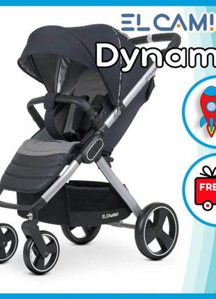 Top! прогулочная коляска el camino dynamic pro me 1053n с дождевиком и москитной сеткой 86х56х107 см черный3 фото