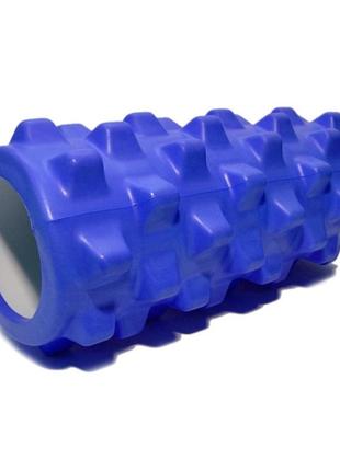 Массажный валик (ролл) для йоги фитнеса sns 33х10см синий ly1-31-с1 фото