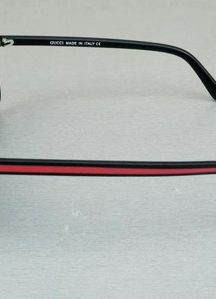 Gucci очки мужские солнцезащитные черные с красным4 фото