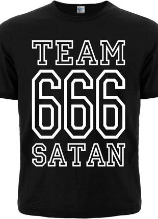 Футболка team satan — 666 (white), розмір l