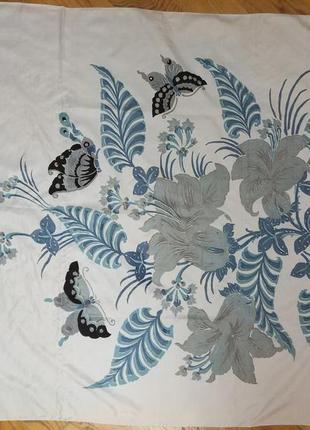 Эксклюзивный 💯 шелковый платок ручной работы из тайского дикого шёлка thai silk 100% ,4 фото