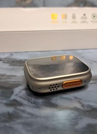 Cмарт-часы smart watch x8 ultra 49mm электронные с магнитной зарядкой и микрофоном. оранжевый4 фото