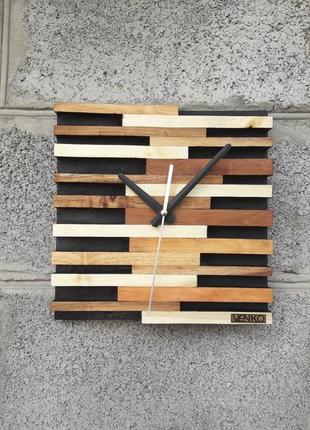 Годинники настінні із різних порід дерева, незвичайні настінні годинники, дерев'яні годинник4 фото