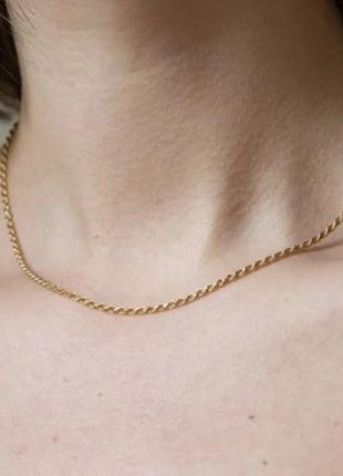 Стильная женская цепочка на шею, плетение - жгут, 3мм*40см3 фото