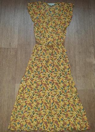 Сукня літня із віскози в квітковий принт міді