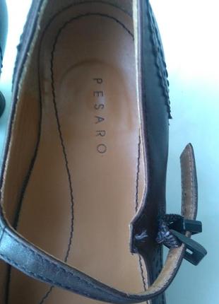 Отличные итальянские фирменные кожаные туфли pesaro р.376 фото