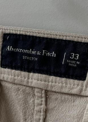 Abercrombie &amp; fitch linen shorts шорты льняные оригинал легкие кэжуализм минимализм классические широкие светлые оригинал6 фото