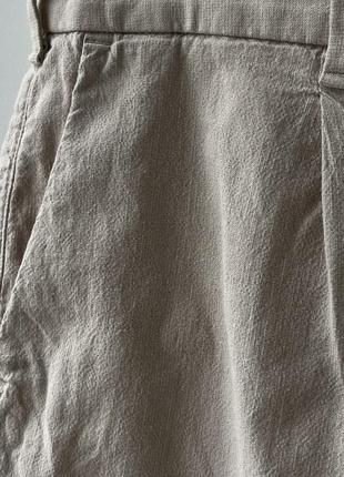 Abercrombie &amp; fitch linen shorts шорты льняные оригинал легкие кэжуализм минимализм классические широкие светлые оригинал4 фото